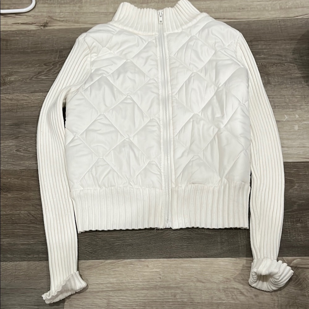 White Quilted Women's Jacket
